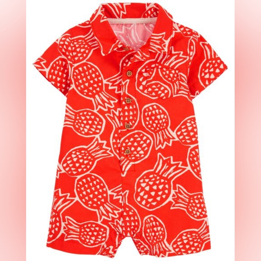 Baby Pineapple Cotton Romper